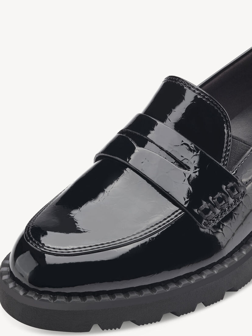 Instappers - zwart, BLK PATENT STR, hi-res