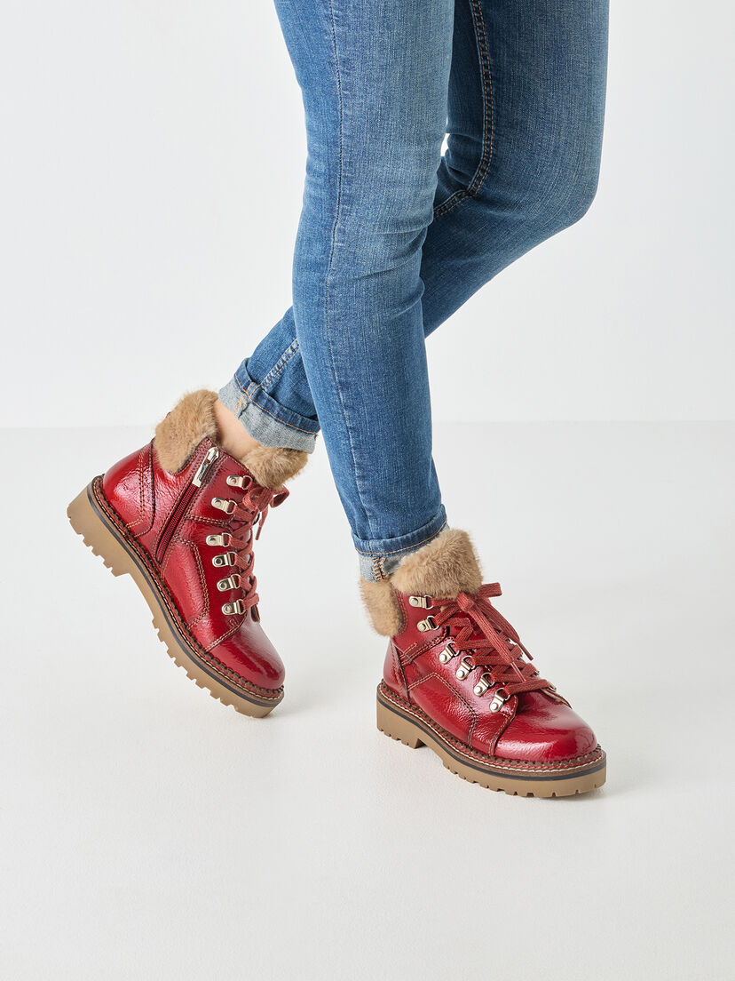Enkellaarsje, RED PATENT, hi-res