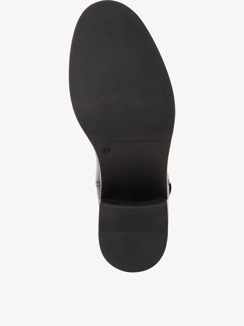 Bottine Chelsea en cuir - noir, BLACK CROCO, hi-res