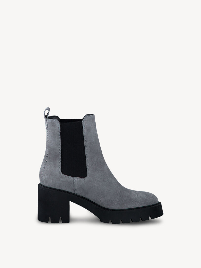 Leder Chelsea Boot - grau, GREY/BLACK, hi-res