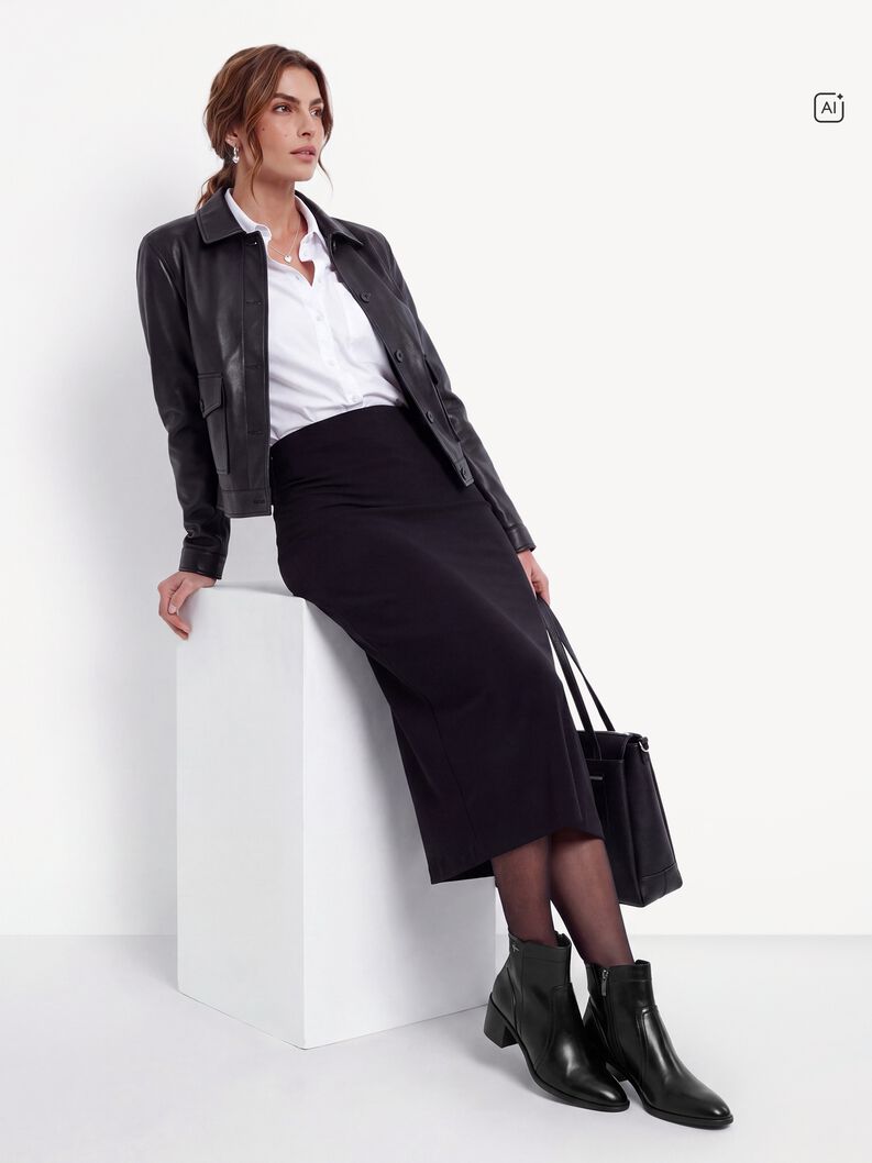 Bottine, BLACK LEATHER, hi-res