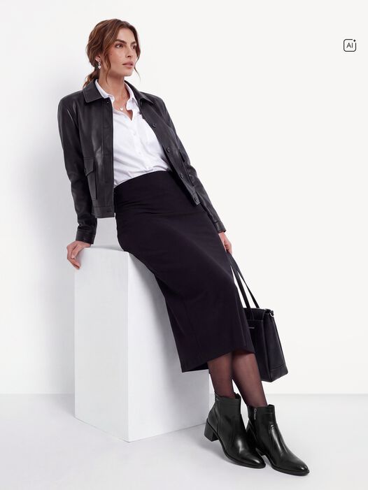 Enkellaarsje, BLACK LEATHER, hi-res