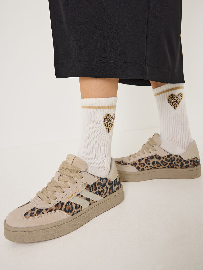 Leren Sneaker - bruin, LEOPARD COMB, hi-res