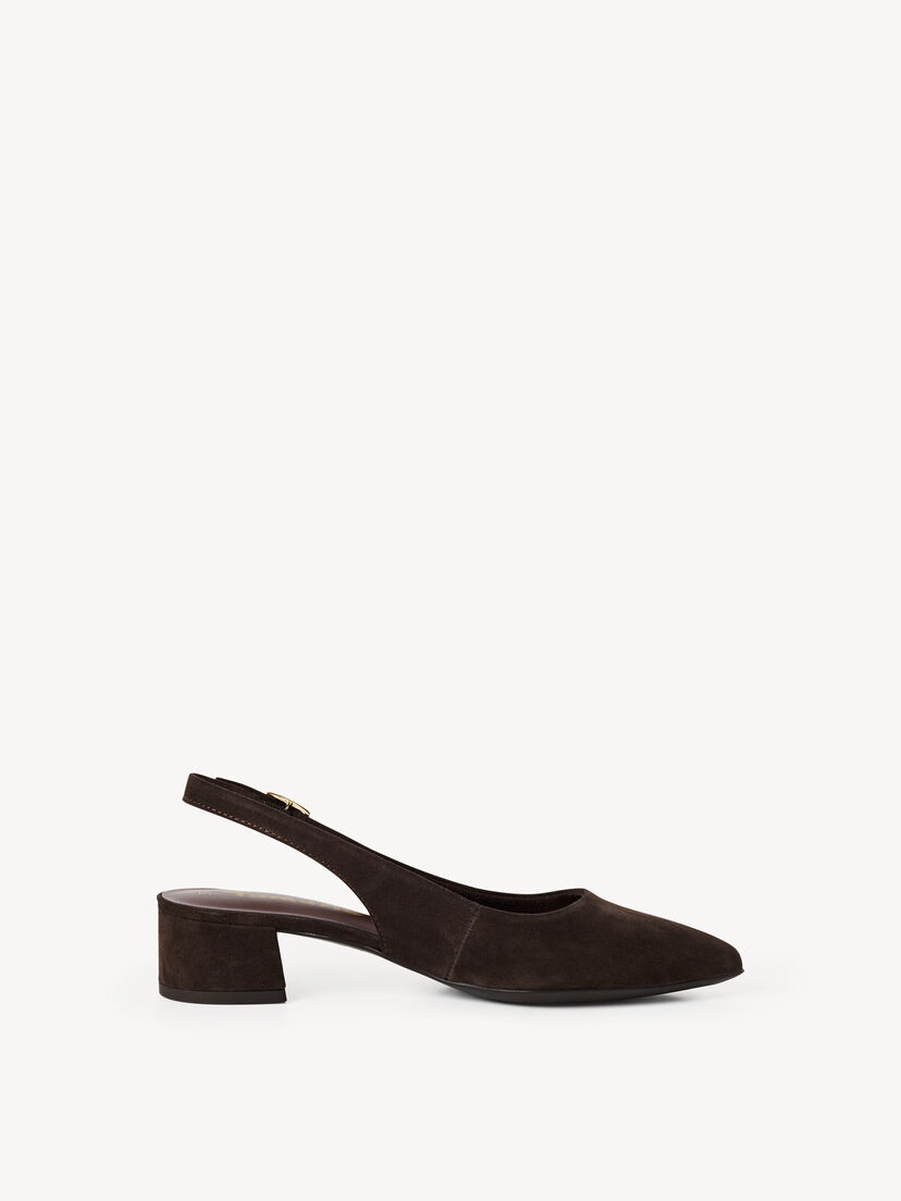 Leren Slingpumps - bruin, 304, hi-res