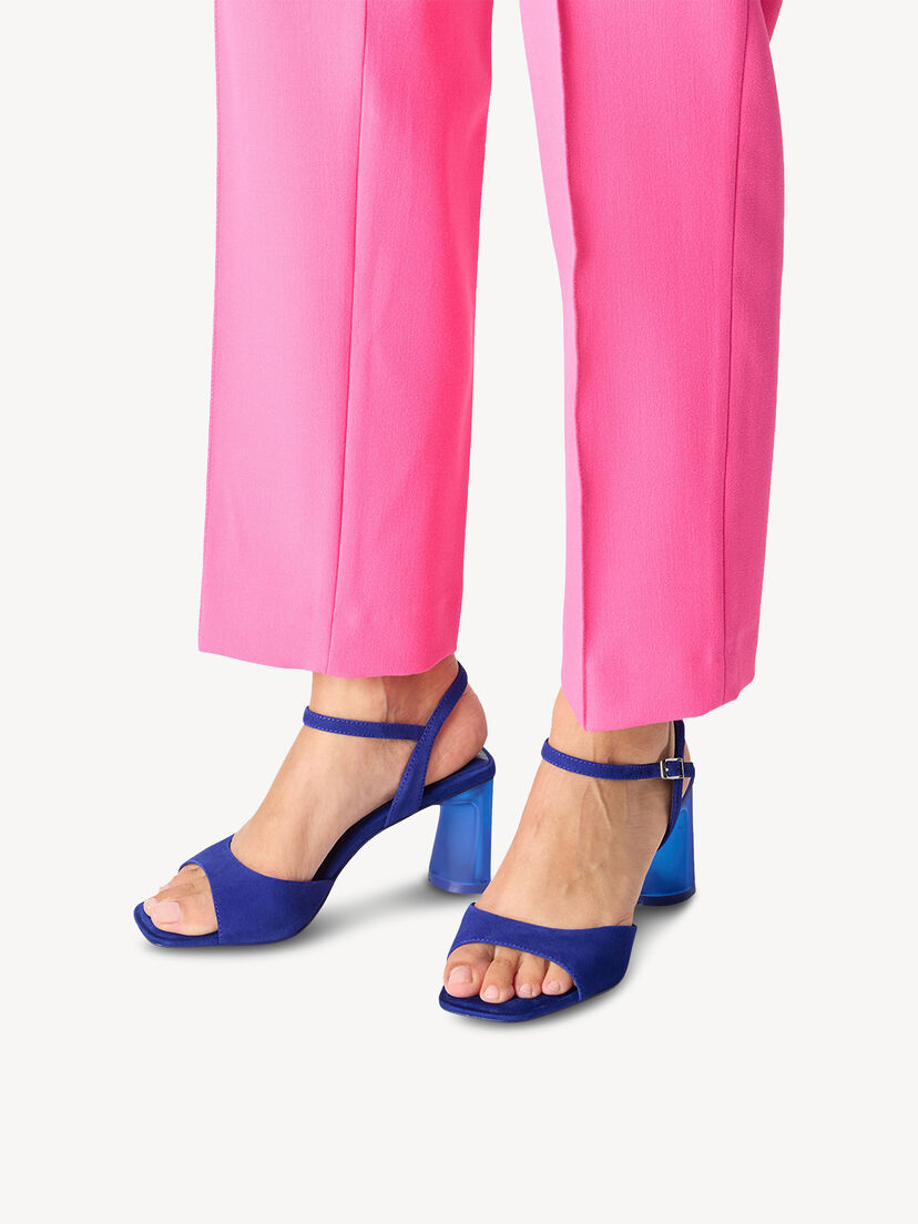 Leren Sandaaltje - blauw, ROYAL BLUE, hi-res