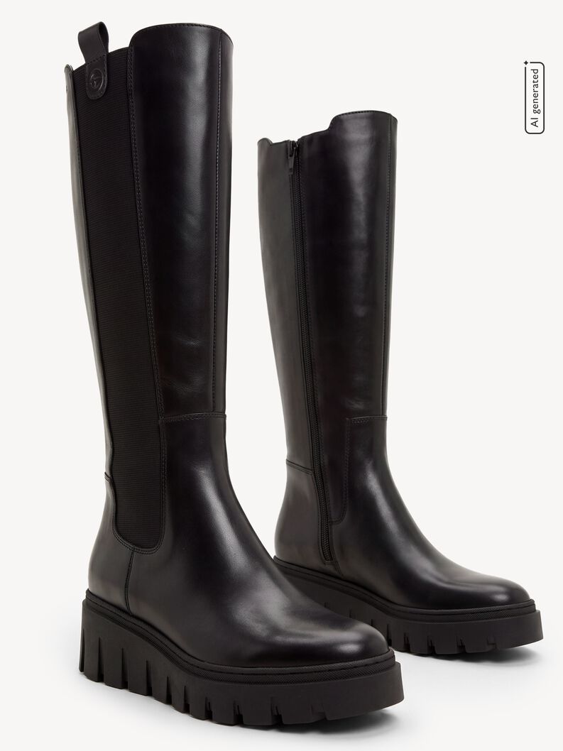 Stiefel, BLACK LEATHER, hi-res
