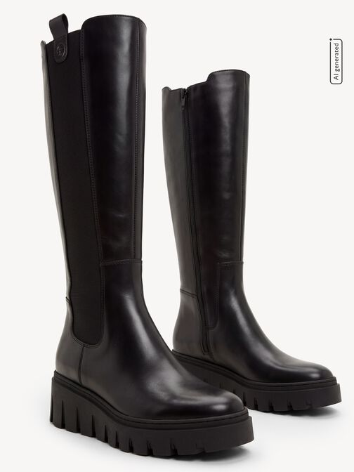 Stiefel, BLACK LEATHER, hi-res