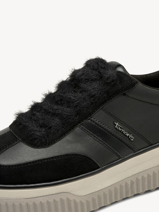 Sneaker, BLACK LEATHER, hi-res