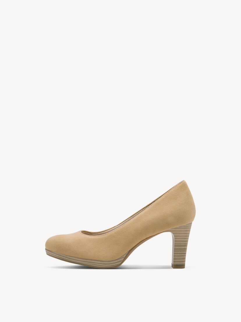 Leren Pumps - bruin, TAN SUEDE, hi-res