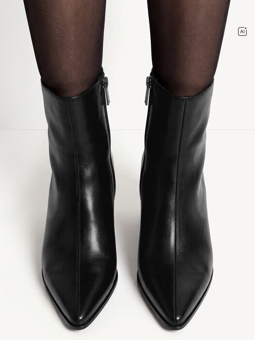 Enkellaarsje, BLACK LEATHER, hi-res
