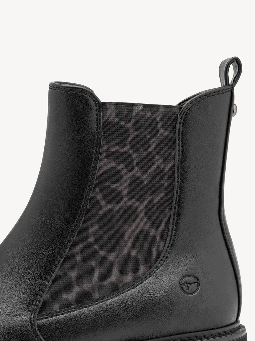 Chelseaboot - zwart, BLACK/LEOPARD, hi-res