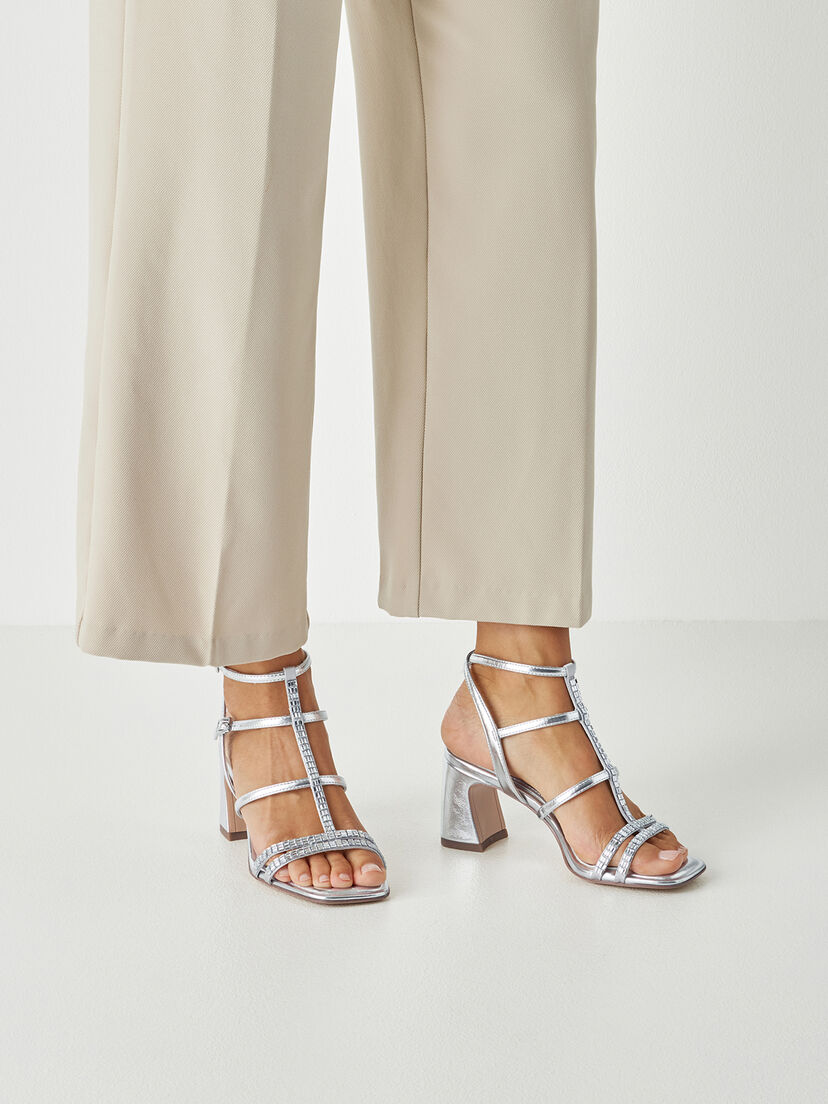 Sandaaltje - metallic, SILVER, hi-res