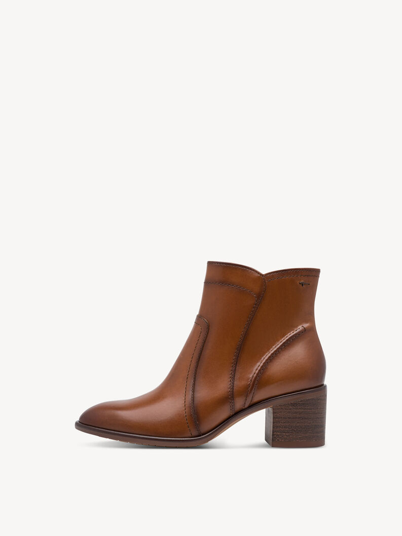 Lederstiefelette - braun, COGNAC LEATHER, hi-res