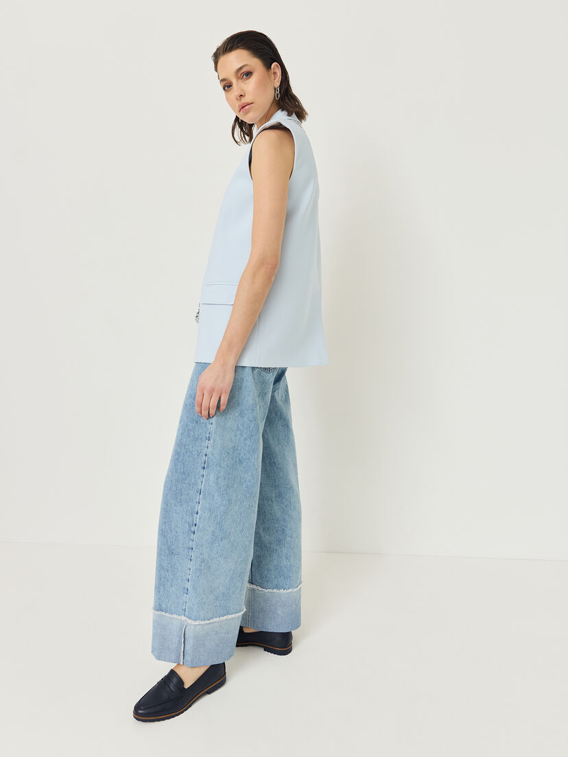 Leren Instappers - blauw, NAVY, hi-res