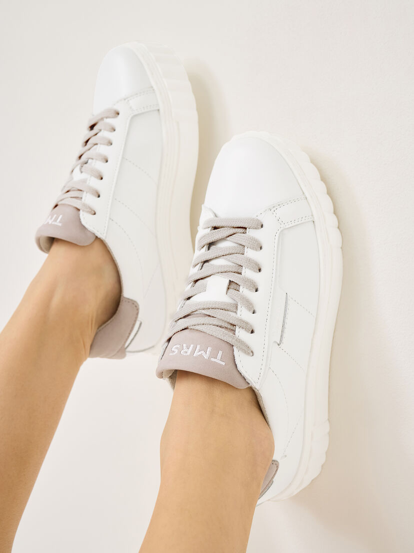 Sneaker, WHITE LEATHER, hi-res