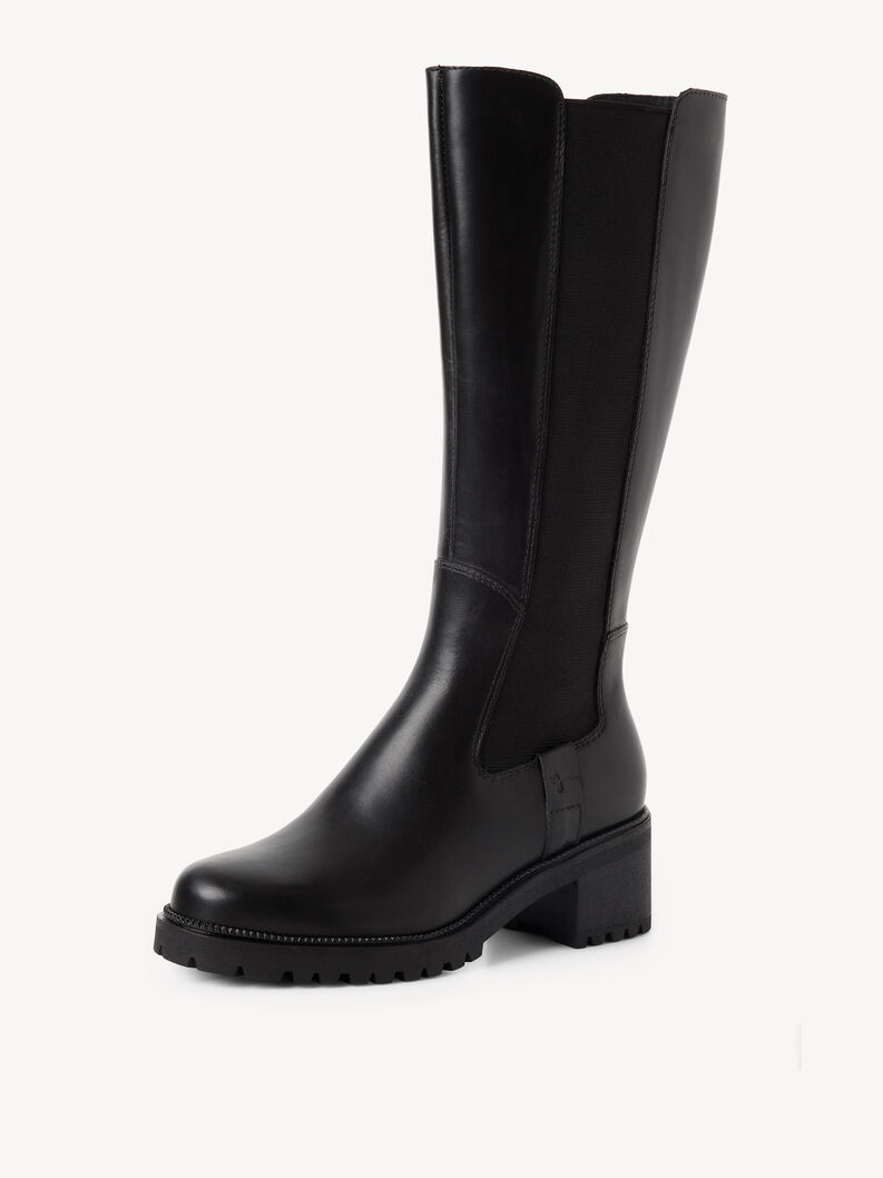 Lederstiefel - schwarz, BLACK LEATHER, hi-res