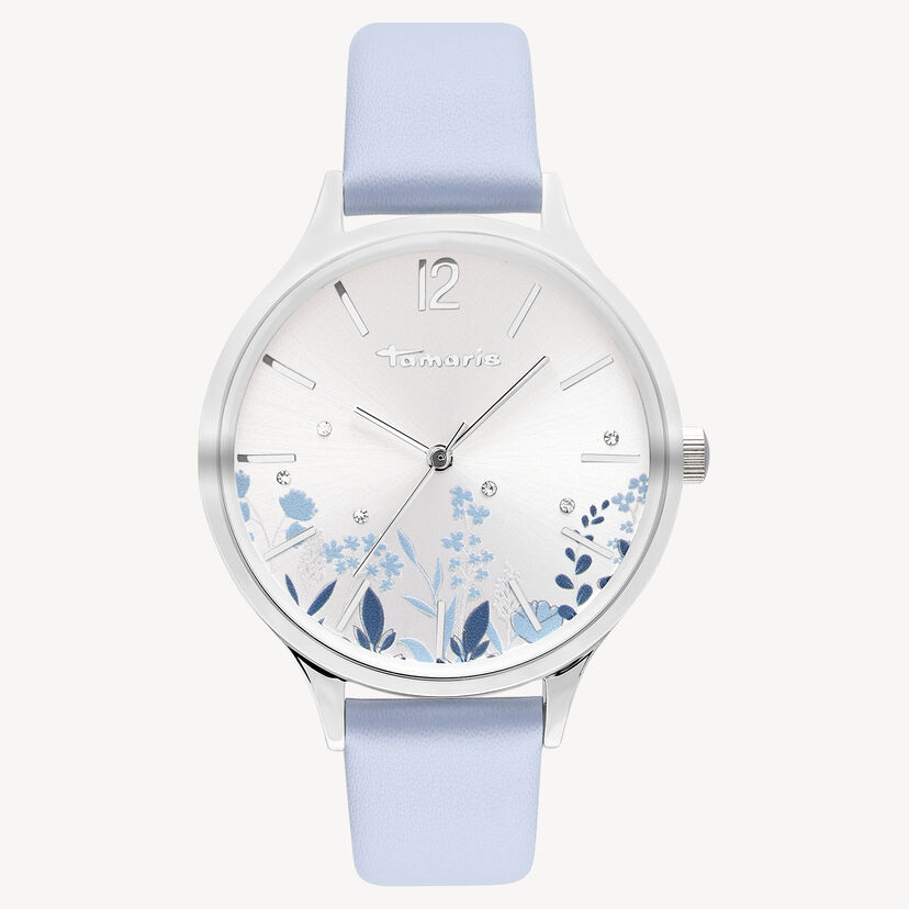 Horloge - zilver, silber-blau, hi-res