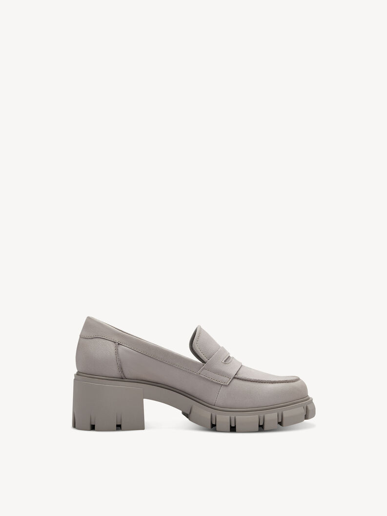 Leather Slipper - grey, GREY, hi-res