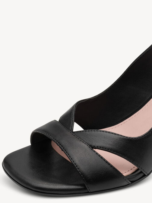 Sandaaltje, BLACK LEATHER, hi-res