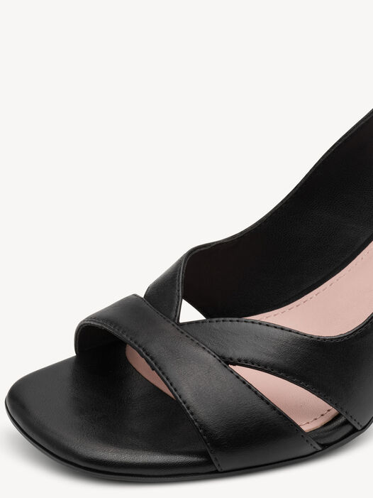 Sandaaltje, BLACK LEATHER, hi-res