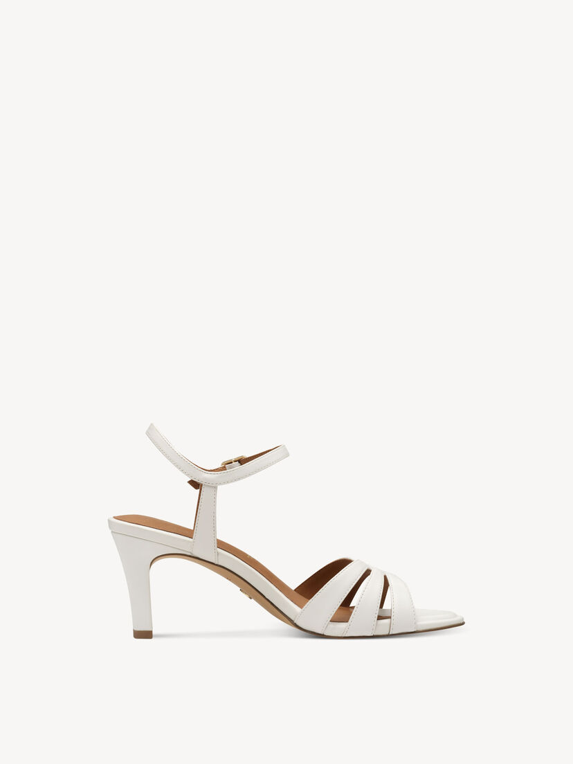 Leren Sandaaltje - wit, WHITE LEATHER, hi-res