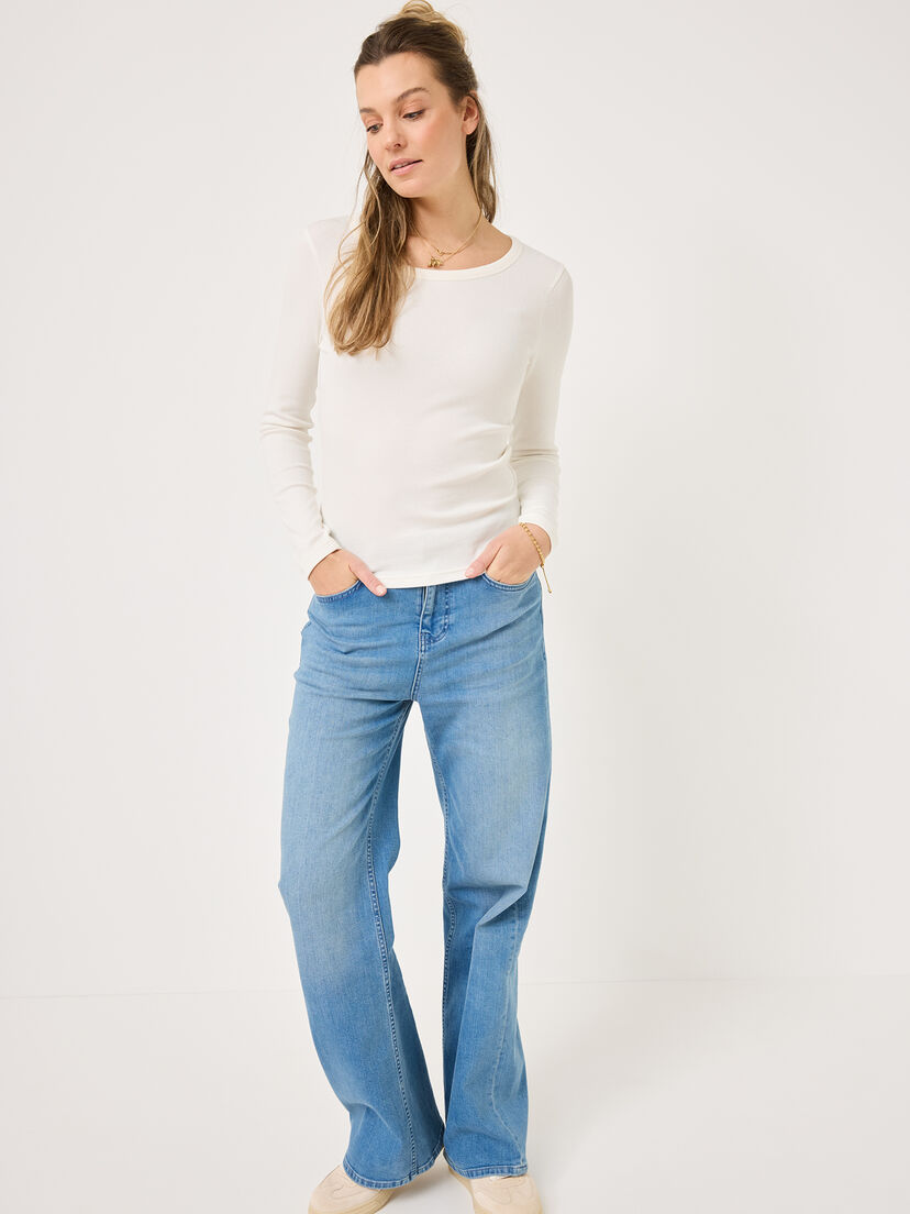 Shirt met lange mouwen, Bright White, hi-res