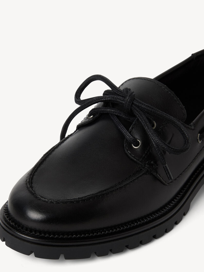 Ledermoccassin - schwarz, BLACK LEATHER, hi-res