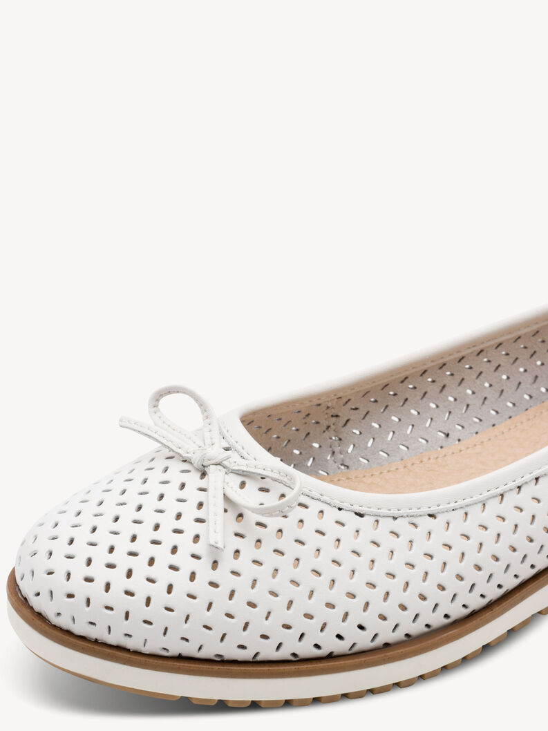 Lederballerina - wei&szlig;, WHITE LEATHER, hi-res