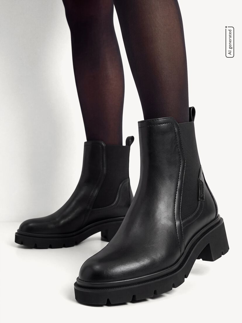 Chelseaboot - zwart, BLACK, hi-res