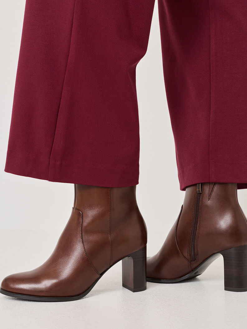 Bottine en cuir - marron, COGNAC, hi-res