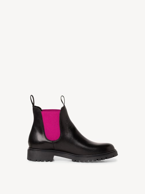 Chelsea Boot, BLK LEA./FUXIA, hi-res