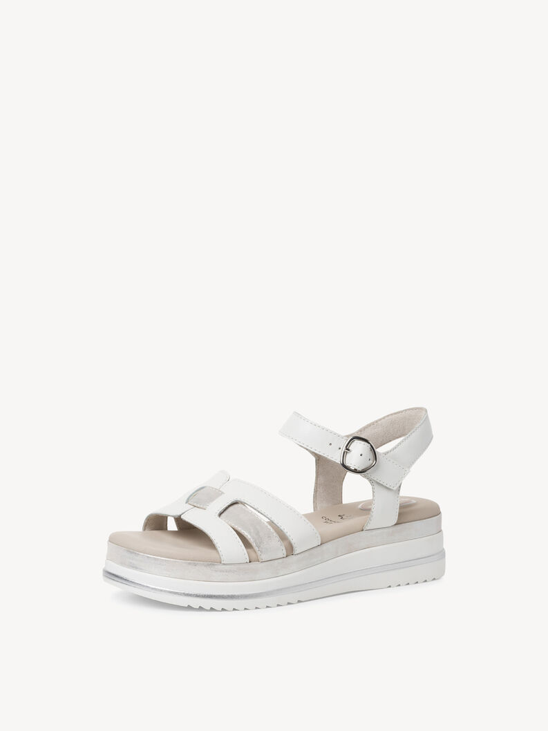 Sandalo - bianco, WHITE/SILVER, hi-res