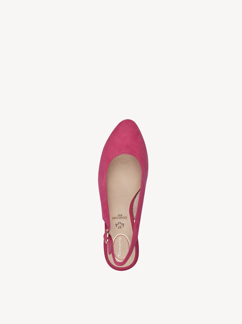 Lederslingpumps - pink, FUXIA, hi-res