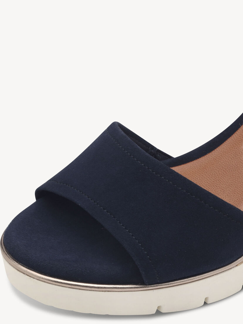 Leren Sandaaltje - blauw, NAVY, hi-res