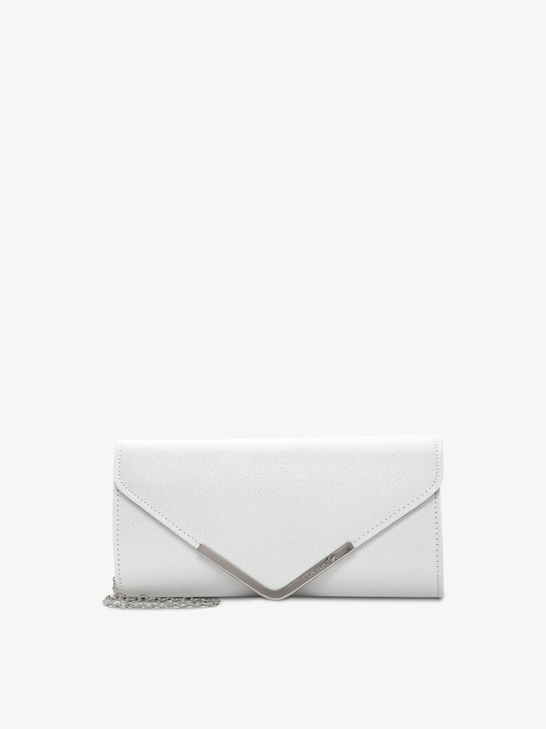 Clutch bag - white, white metallic, hi-res