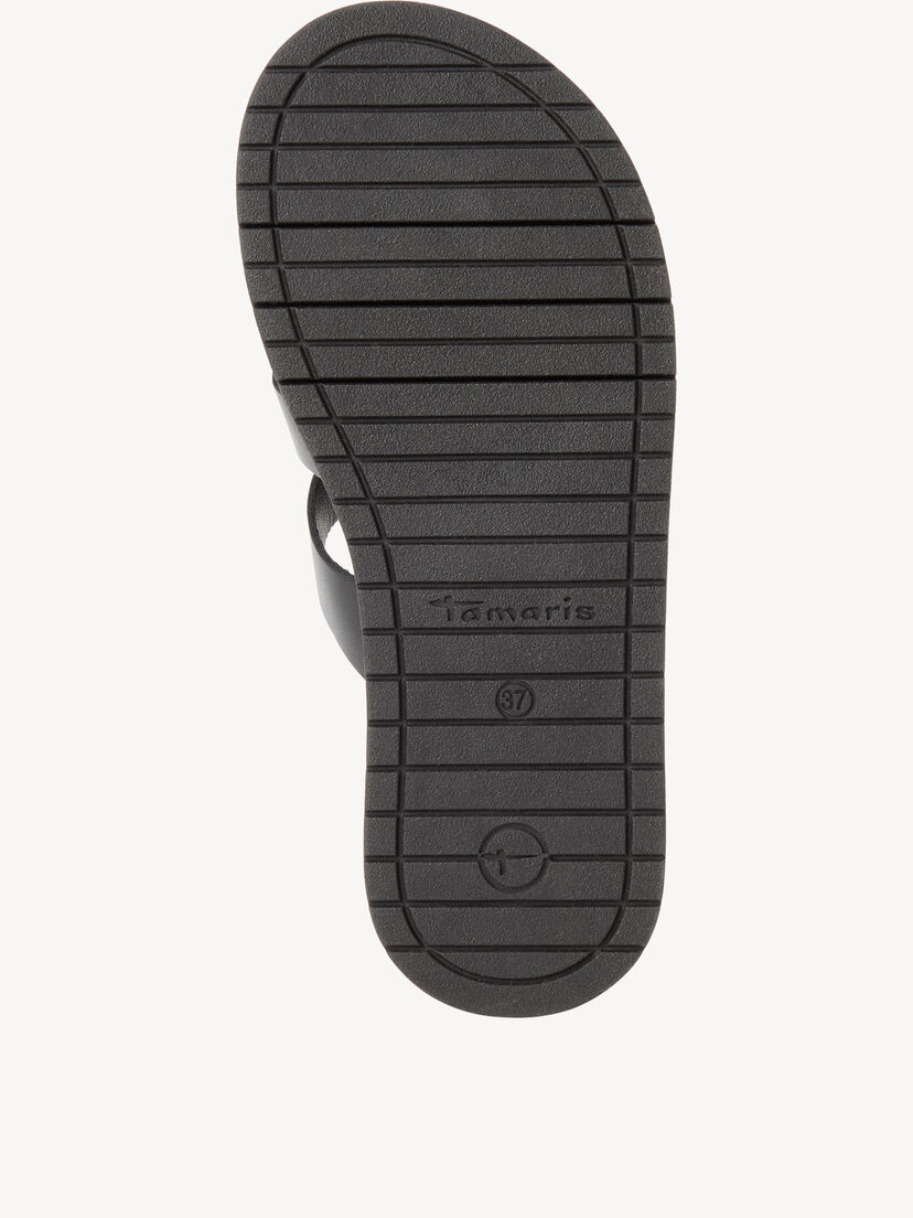 Leren Slipper - zwart, BLACK, hi-res