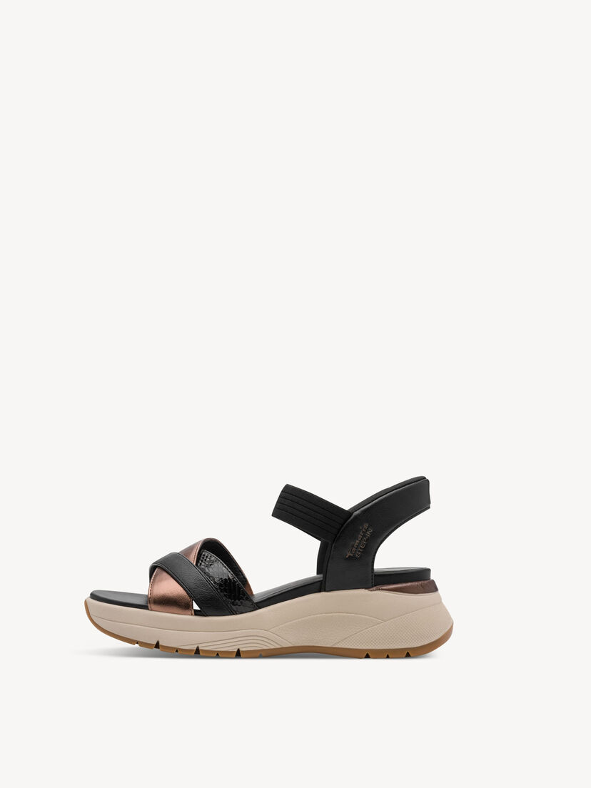 Sandaaltje - zwart, BLACK COMB, hi-res