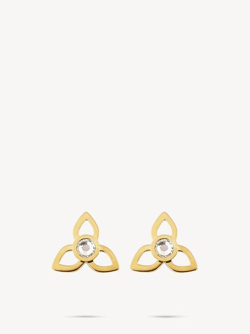 Earrings, gold, hi-res