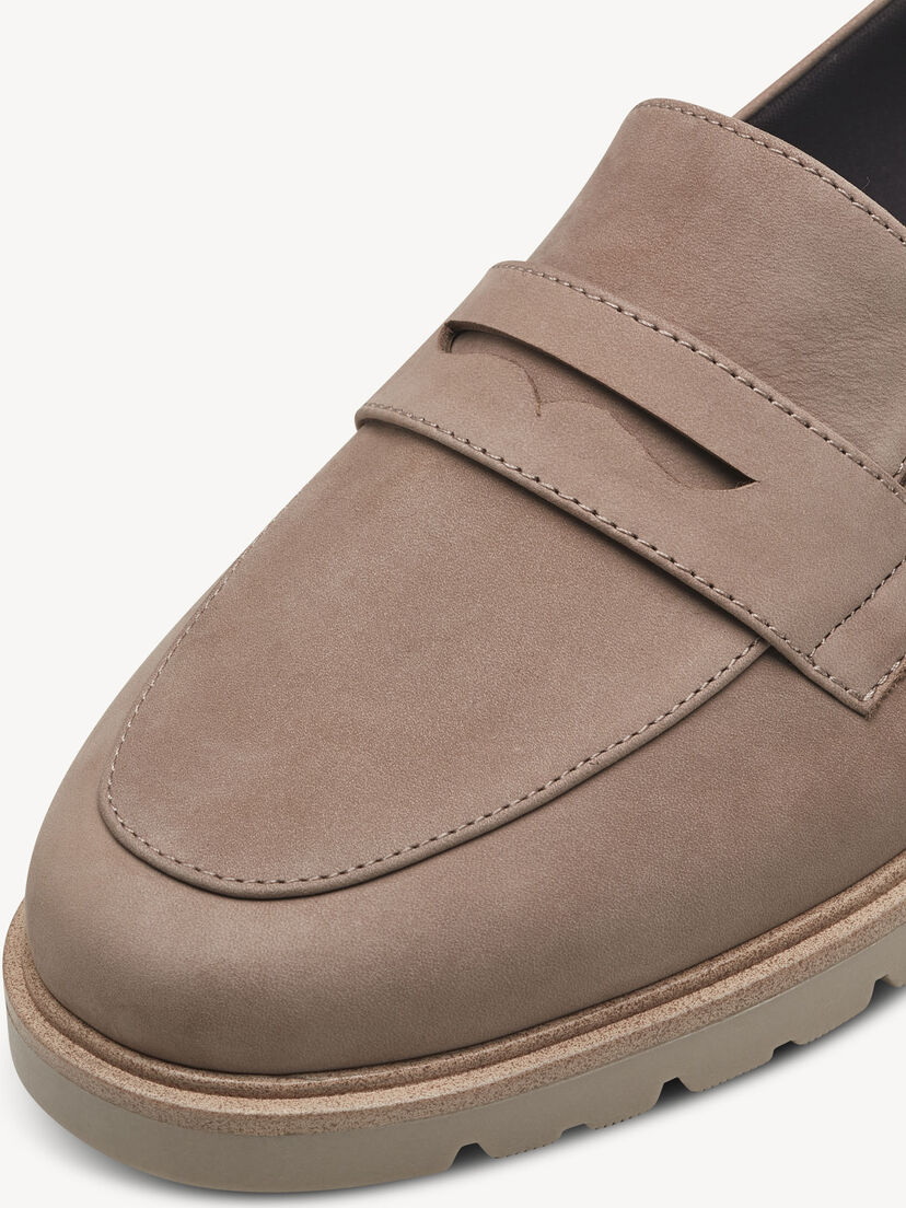 Leren Instappers - beige, TAUPE, hi-res