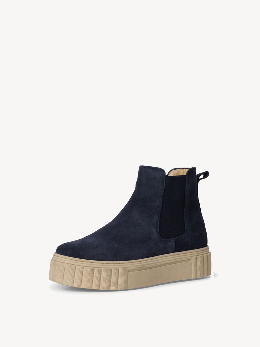 Leren Chelseaboot - blauw, NAVY, hi-res