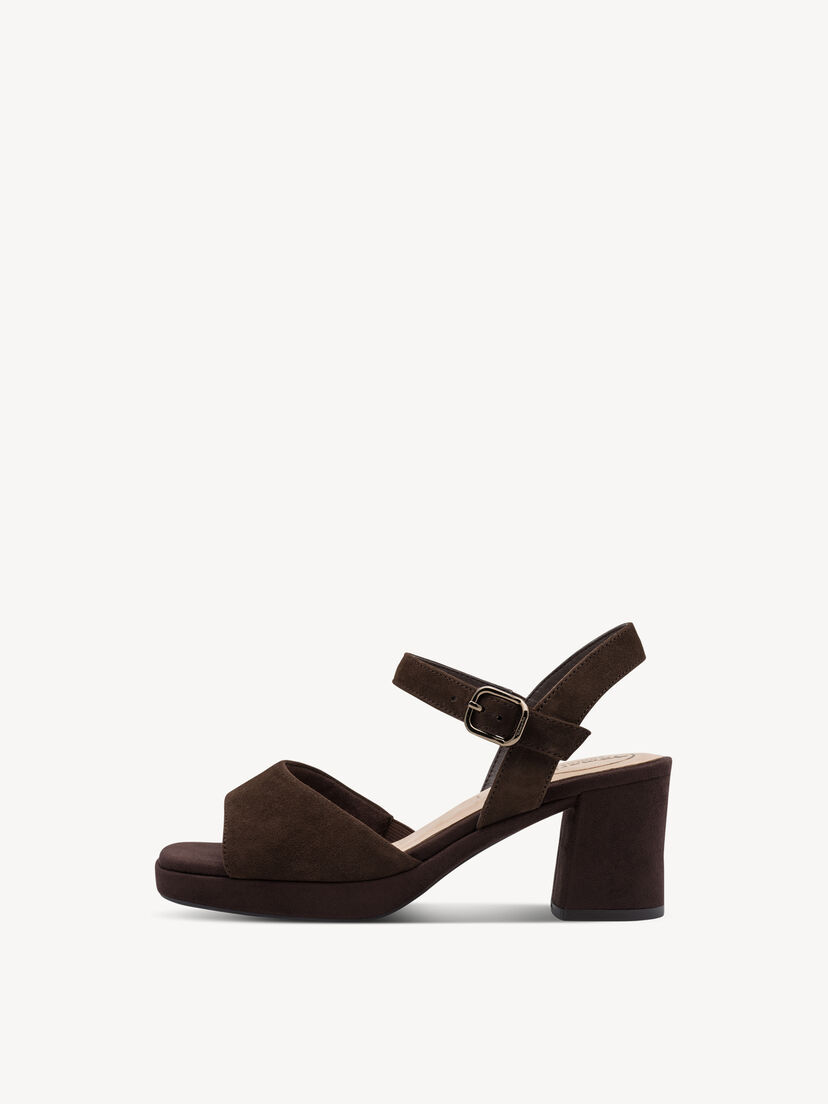 Leren Sandaaltje - bruin, MOCCA SUEDE, hi-res