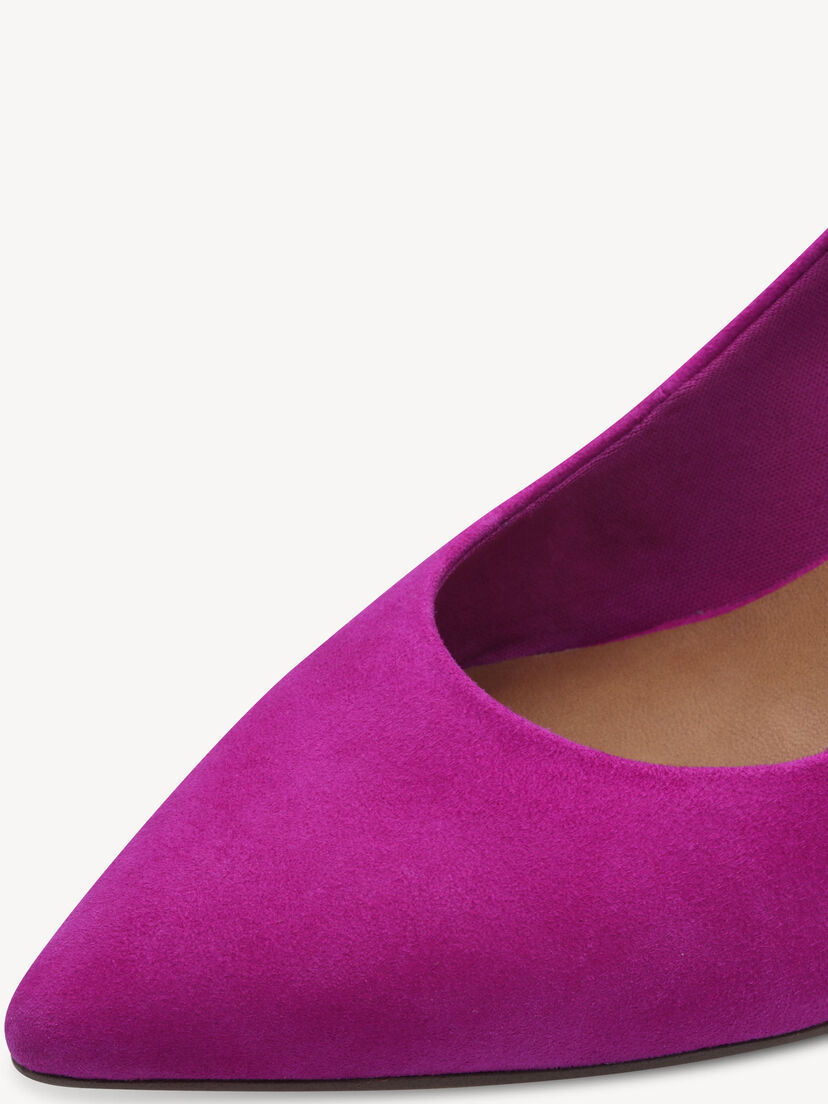 Leren Pumps - pink, DARK PINK, hi-res