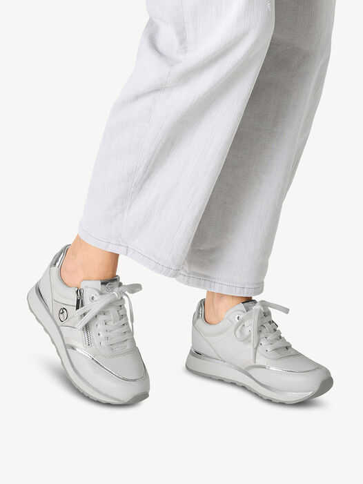 Sneaker, WHITE/SILVER, hi-res