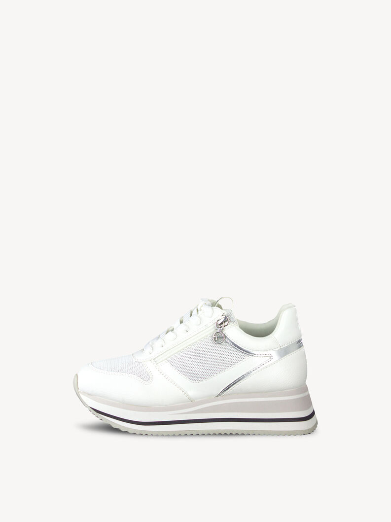 Sneaker - wit, WHITE/SILVER, hi-res