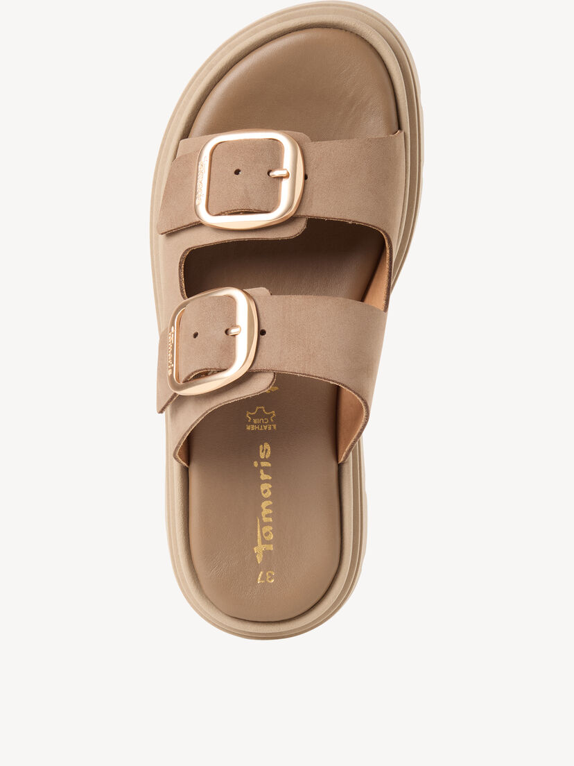 Leren Slipper - beige, TAUPE NUBUC, hi-res