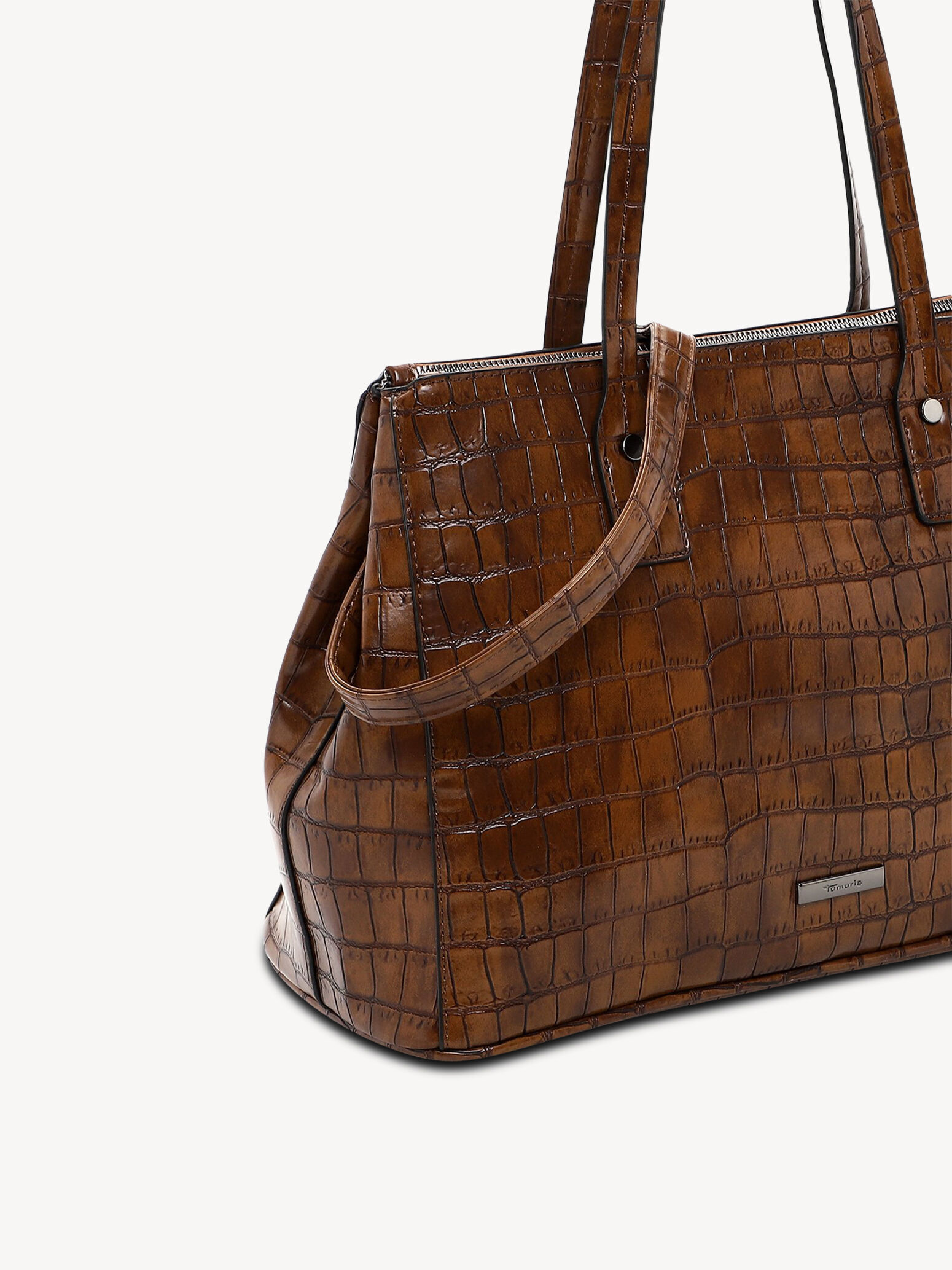 cognac shopper bag