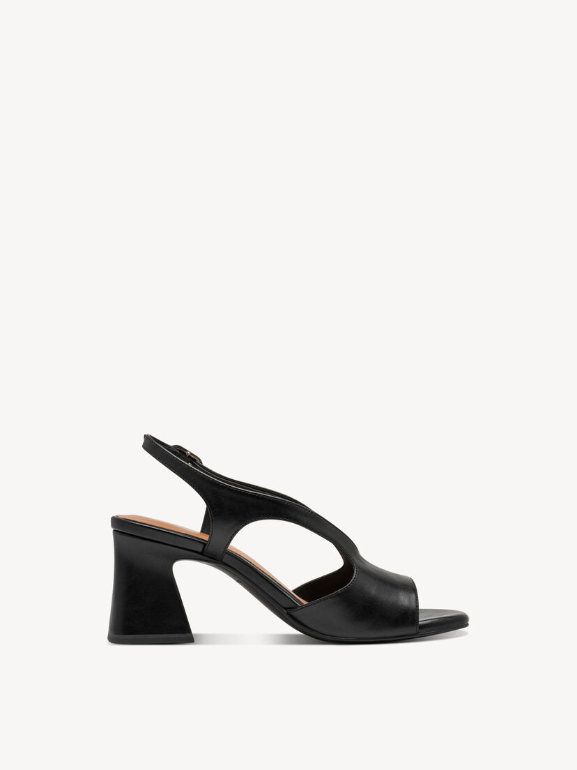 Leren Sandaaltje - zwart, BLACK UNI, hi-res