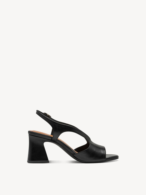 Σφηνοειδή σανδάλια, BLACK UNI, hi-res