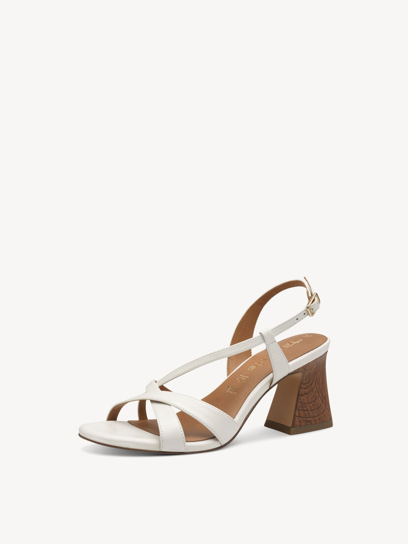 Leren Sandaaltje - wit, WHITE, hi-res