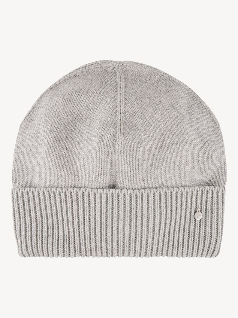 Beanie - gris, Light Grey Melange, hi-res